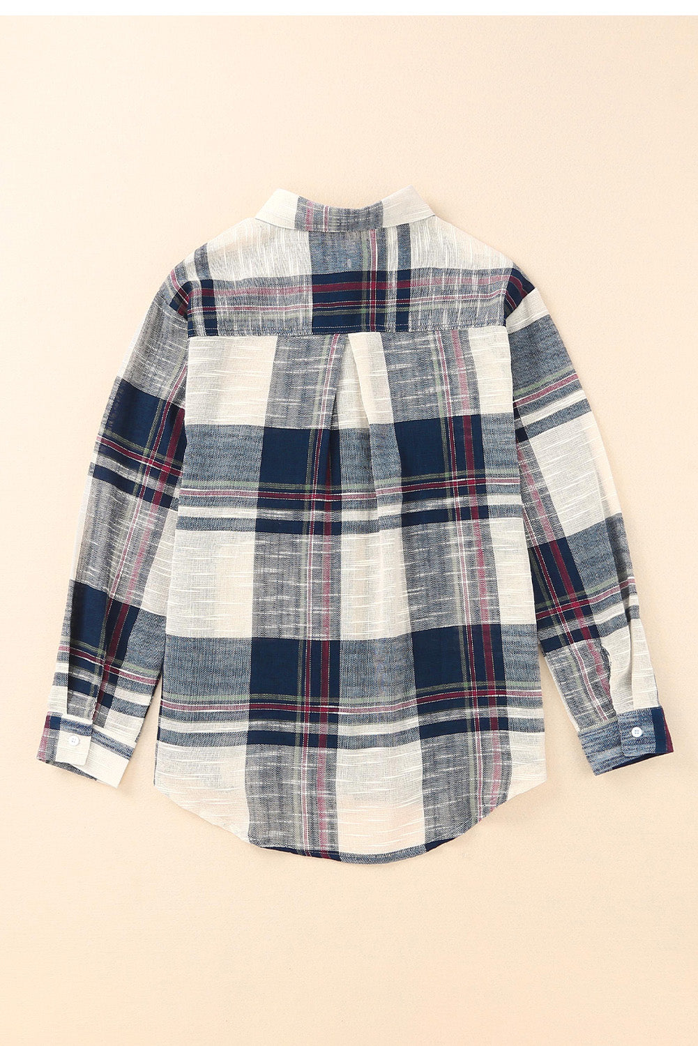 Distressed Raw Edge Plaid Print Shirt