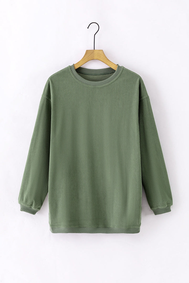 Ribbed Corduroy Oversized Sweatshirt