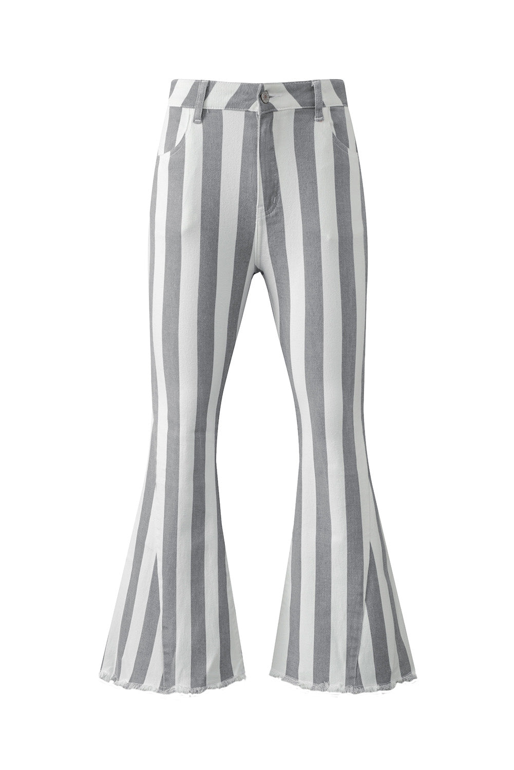 Stripe Star Embellished Western Flare Jeans