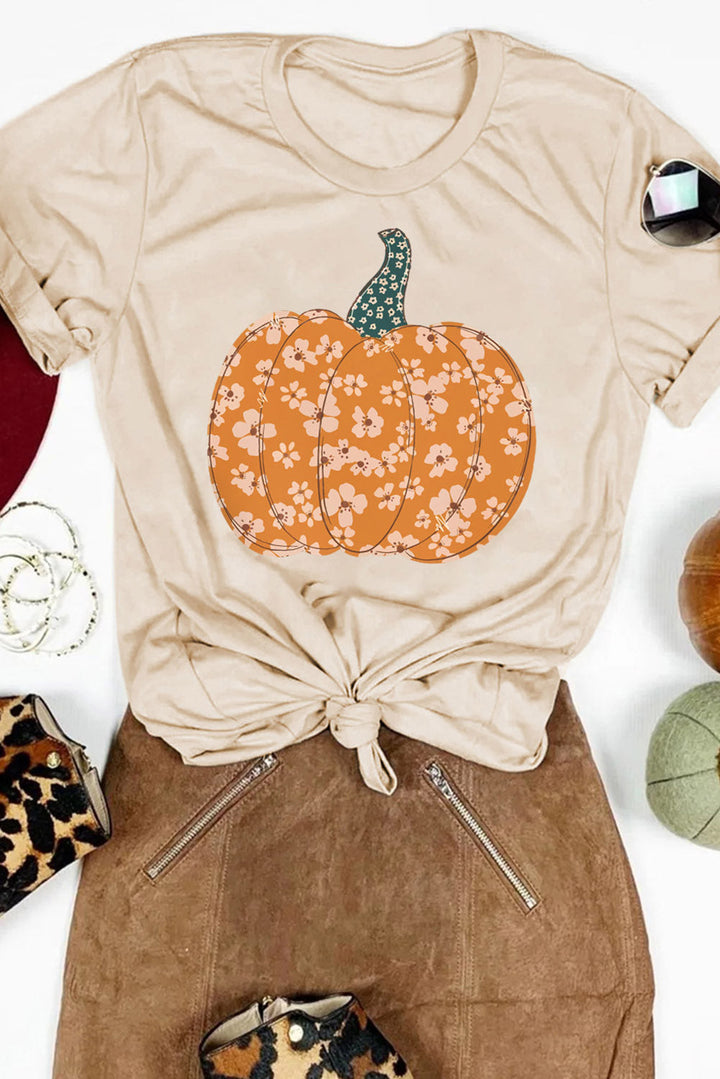 Sweet Floral Pumpkin Graphic Tee