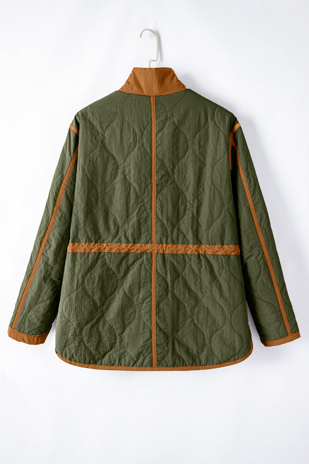 Stitching Quilted Drawstring Jacket