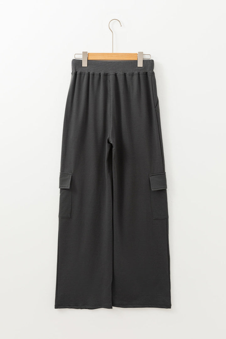 Cargo Pockets Drawstring Sweatpants