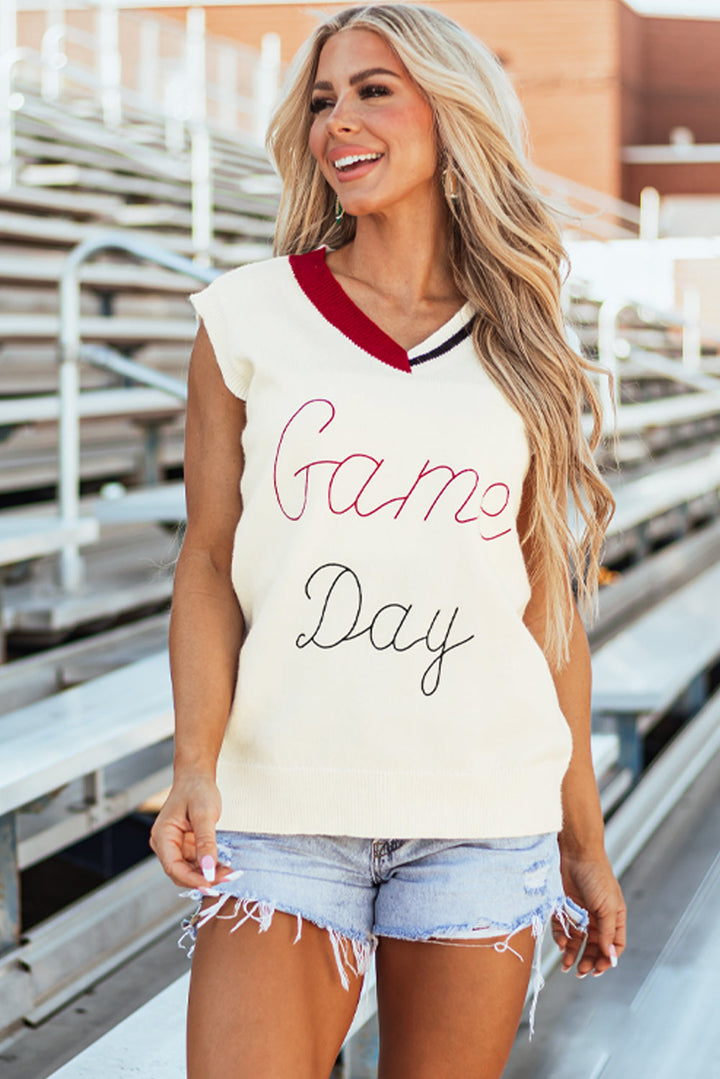 Vintage Game Day Sweater Vest