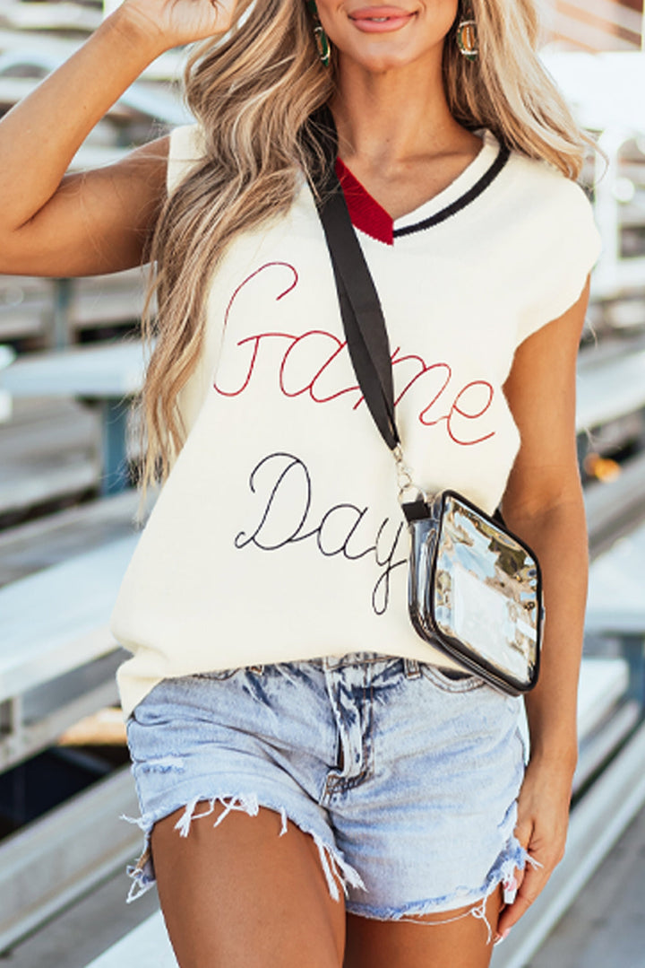 Vintage Game Day Sweater Vest