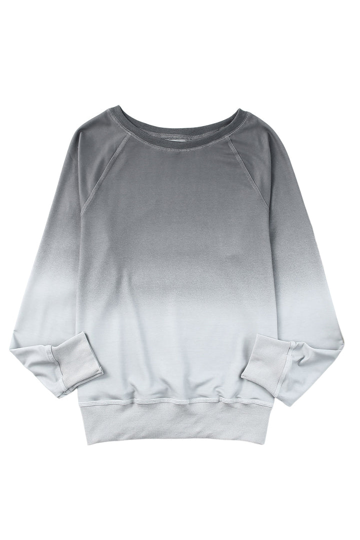 Ombre Crewneck Long Sleeve Sweatshirt