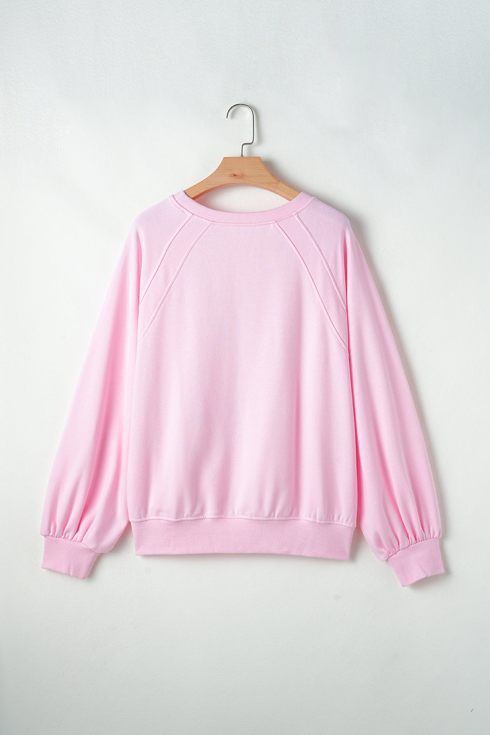 Hugs and Kisses Pop Up Embroidered Raglan Sleeve Sweatshirt