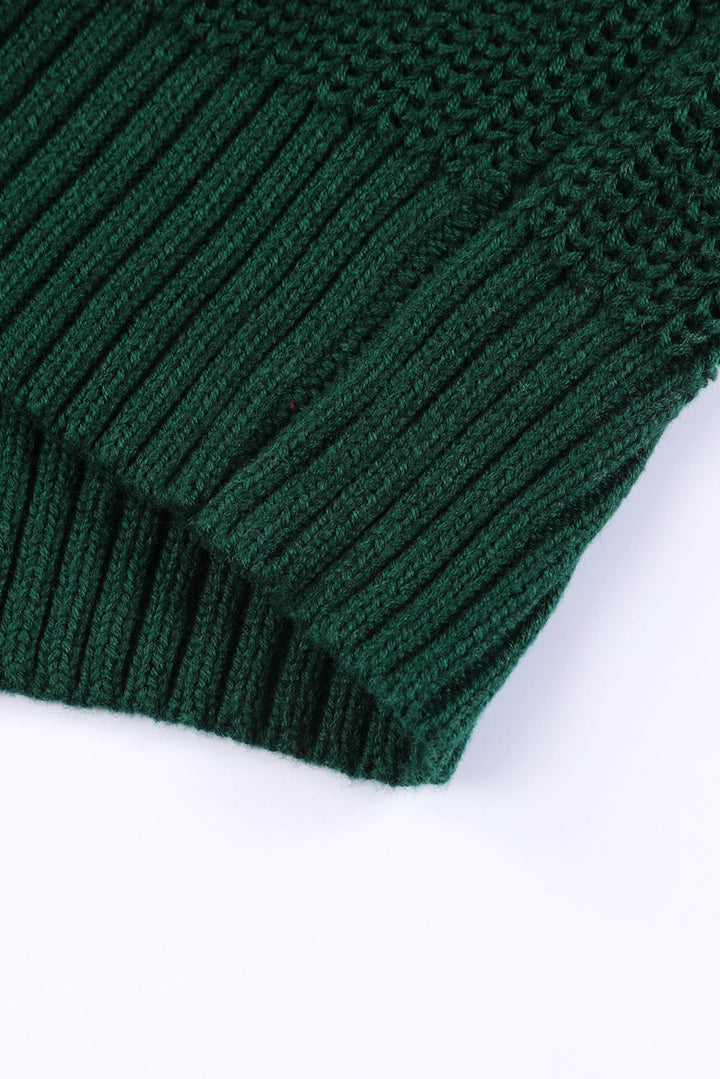 Green Dew Shoulder Juliette Knitted Sweater